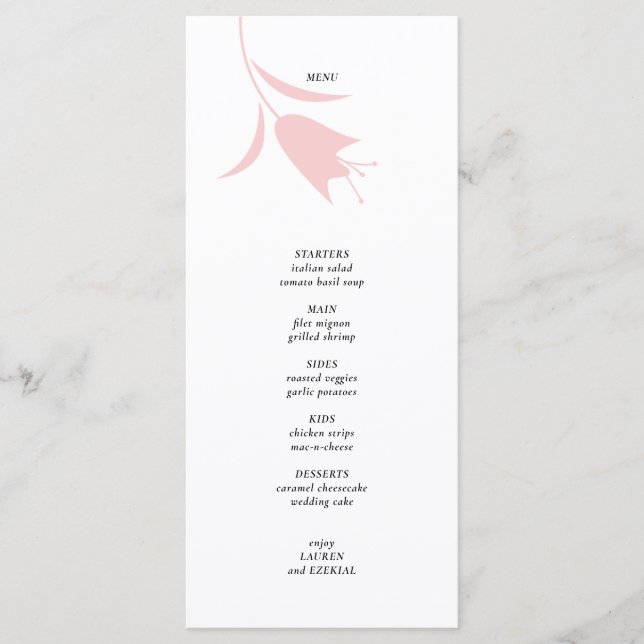 MENU CASAMENTO DE TULIP MOD PINK (Frente)