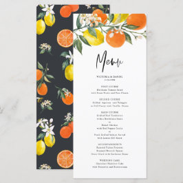 Menu Casamento de Verão com Lemões Botânicos e Laranjas