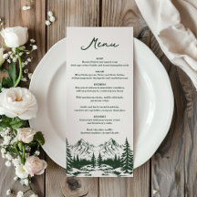 Casamento de Verão na Montanha Desenhado à Mão
