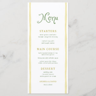 Menu Casamento de Verão na Praia Costeira com Listras A