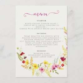 Menu Casamento de Wreath com Orquídeas Selvagens Rosa P