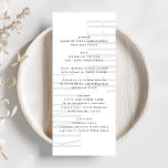 Menu Casamento DETALHADO Mínimo E Moderno do Ultra VAMO<br><div class="desc">Essa design moderna é minimalista, mas lúdica, com a colocação perfeita de texto preto e branco, resultando em um olhar arrumado e limpo. Este design é personalizável para outras cores e faz parte de um conjunto exclusivo e coleção pelo Phrosne Design. Isto seria excelente para aqueles que planejavam um evento...</div>