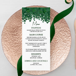 Menu Casamento do Jardim de Ivy Verde