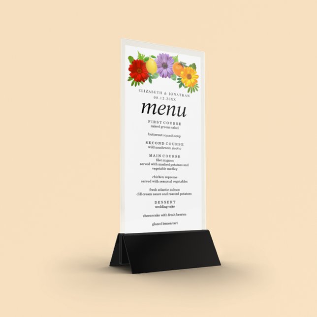 Menu Casamento do Jardim Floral de Citrus (Criador carregado)