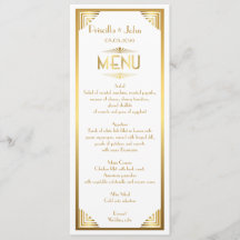 Casamento do menu, reunião do menu, grande Gatsby,
