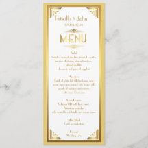 Casamento do menu, reunião do menu, grande Gatsby,