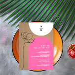 Menu Casamento dos Monogramas Cor-de-Rosa dos Arcos Flo<br><div class="desc">Arcos brancos cor-de-rosa e esbranquiçados sobre estoque de papelão inspiraram fundo. Monograma no topo do arco branco. Texto branco sobre arco cor-de-rosa com flor de arte em linha preta à esquerda.</div>