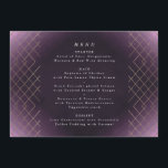 Menu Casamento Dourado com Diamond Geo Deco da Elegânci<br><div class="desc">Descubra a tendência de Gatsby do Excelente com este Design - com uma placa de rack ou um menu de recepção de casamento. Antiguidade para um maravilhoso casamento teórico da boemia. Vintage Na moda Boho. Um design Geométrico Geométrico Excelente Gatsby Incrível design com linhas de deco de arte no estilo...</div>