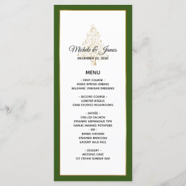 Menu Casamento Dourado de Férias de inverno da Floresta