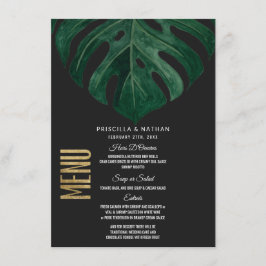 Menu Casamento Dourado de folha de queijo suíço tropica
