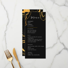 Menu Casamento Dourado e negro
