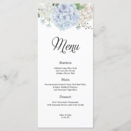 Menu Casamento Dusty Blue Hydrangea