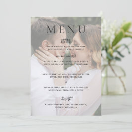 Menu Casamento Editorial de Foto Moderno