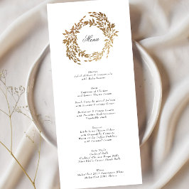 Menu Casamento Elegante Clássico de Crest tradicional