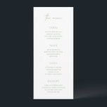 Menu Casamento Elegante Clássico de Lucy Sage Verde<br><div class="desc">Menu de casamento elegante com estilo clássico com uma combinação de tipografia de script e fontes serif tradicionais. Esta simples design vai bem com qualquer estilo de casamento.</div>