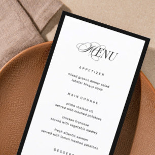 Menu Casamento Elegante Clássico do Apetit Bon Appetit