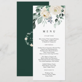 Menu Casamento Elegante com Verdor Esmeralda