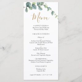 Menu Casamento Elegante com Verduras de Eucalipto