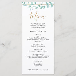 Menu Casamento Elegante com Verduras de Eucalipto