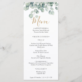Menu Casamento Elegante com Verduras de Eucalipto