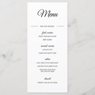 Menu Casamento Elegante de Sobreposição de Fotos Mode