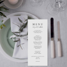 Menu Casamento Elegante de Vamos Preto e Branco no Scri