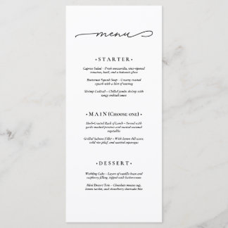 Menu Casamento Elegante e Moderno