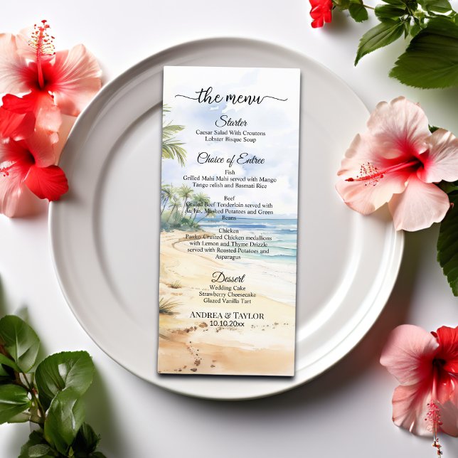 Menu Casamento Elegante entre Praia e Palmeiras (Criador carregado)