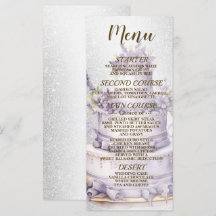 Casamento Elegante Floral de Lavanda de Bolo do Pa