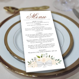 Menu Casamento Elegante Floral de Pessegueiro de Champa