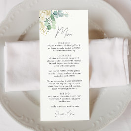 Menu Casamento Elegante Magnólia Eucalipto