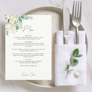 Menu Casamento Elegante Magnólia Eucalipto