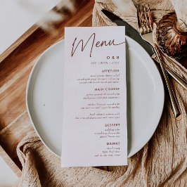 Menu Casamento Elegante Moderno Minimalista