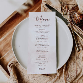 Menu Casamento Elegante Moderno Minimalista
