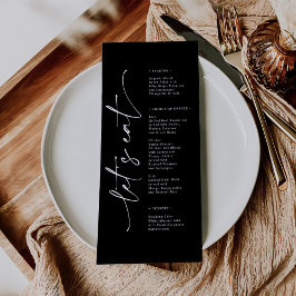 Menu Casamento Elegante Moderno Minimalista