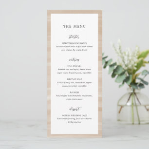 Menu Casamento Elegante Neutro Arenoso com Estilo Coste