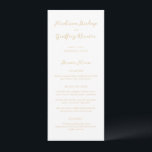 Menu Casamento Elegante Neutro Terrestre Bold Script<br><div class="desc">Menus de casamento clássicos,  com um design simples,  mas elegante,  com seus nomes em script e seus detalhes em fontes serif.</div>