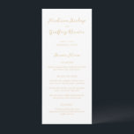 Menu Casamento Elegante Neutro Terrestre Bold Script<br><div class="desc">Menus de casamento clássicos,  com um design simples,  mas elegante,  com seus nomes em script e seus detalhes em fontes serif.</div>