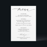 Menu Casamento elegante simples<br><div class="desc">Elegante Menu Casamento: Incômodo na sofisticação com nosso elegante Menu Casamento Elegante. Sua tipografia graciosa e um layout refinado deram o tom para uma experiência memorável de jantar. Personalize-o para torná-lo um bem-estar. Elevem a sua recepção com este eterno adicional. Peça agora e deixe a culinária deliciar seus queridos convidados....</div>