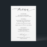 Menu Casamento elegante simples<br><div class="desc">Elegante Menu Casamento: Incômodo na sofisticação com nosso elegante Menu Casamento Elegante. Sua tipografia graciosa e um layout refinado deram o tom para uma experiência memorável de jantar. Personalize-o para torná-lo um bem-estar. Elevem a sua recepção com este eterno adicional. Peça agora e deixe a culinária deliciar seus queridos convidados....</div>