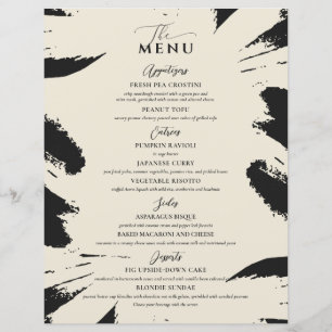 Menu Casamento Elegante Três Árvore Bone Preto