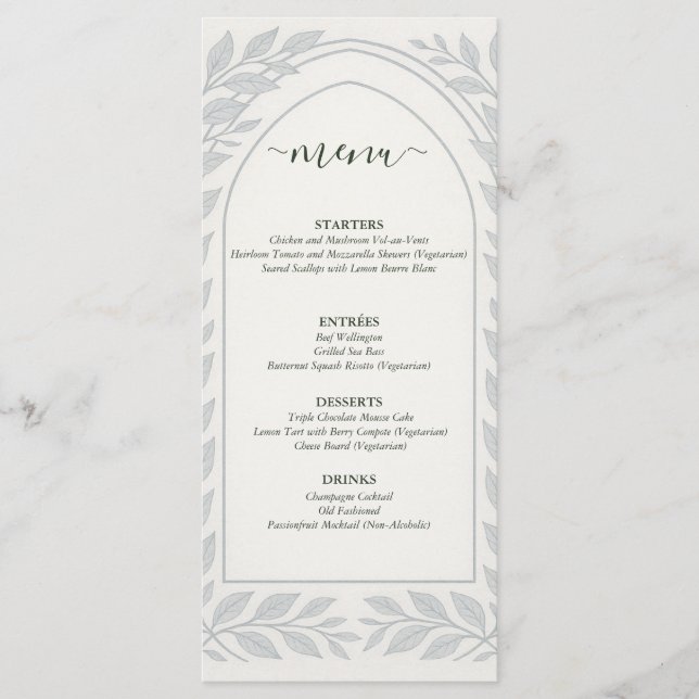 Menu Casamento Elven Silverleaf - Casamento de Fronteir (Frente)
