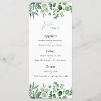 Menu Casamento Eucalyptus