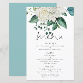 Menu Casamento Eucalyptus Florals Branco do Orçame