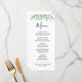 Menu Casamento Eucalyptus Greenery