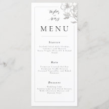 Menu Casamento/Evento Floral
