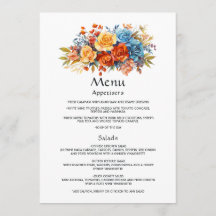 Casamento Floral Azul, Laranja, Amarelo e Vermelho