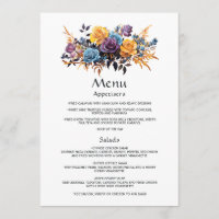 Casamento Floral Azul, Roxo, Dourado e Preto