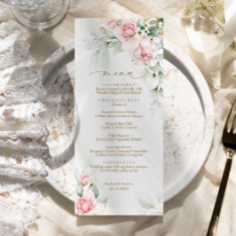 Menu Casamento Floral Blush & Eucalyptus