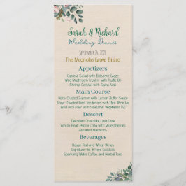 Menu Casamento Floral Blush Sage